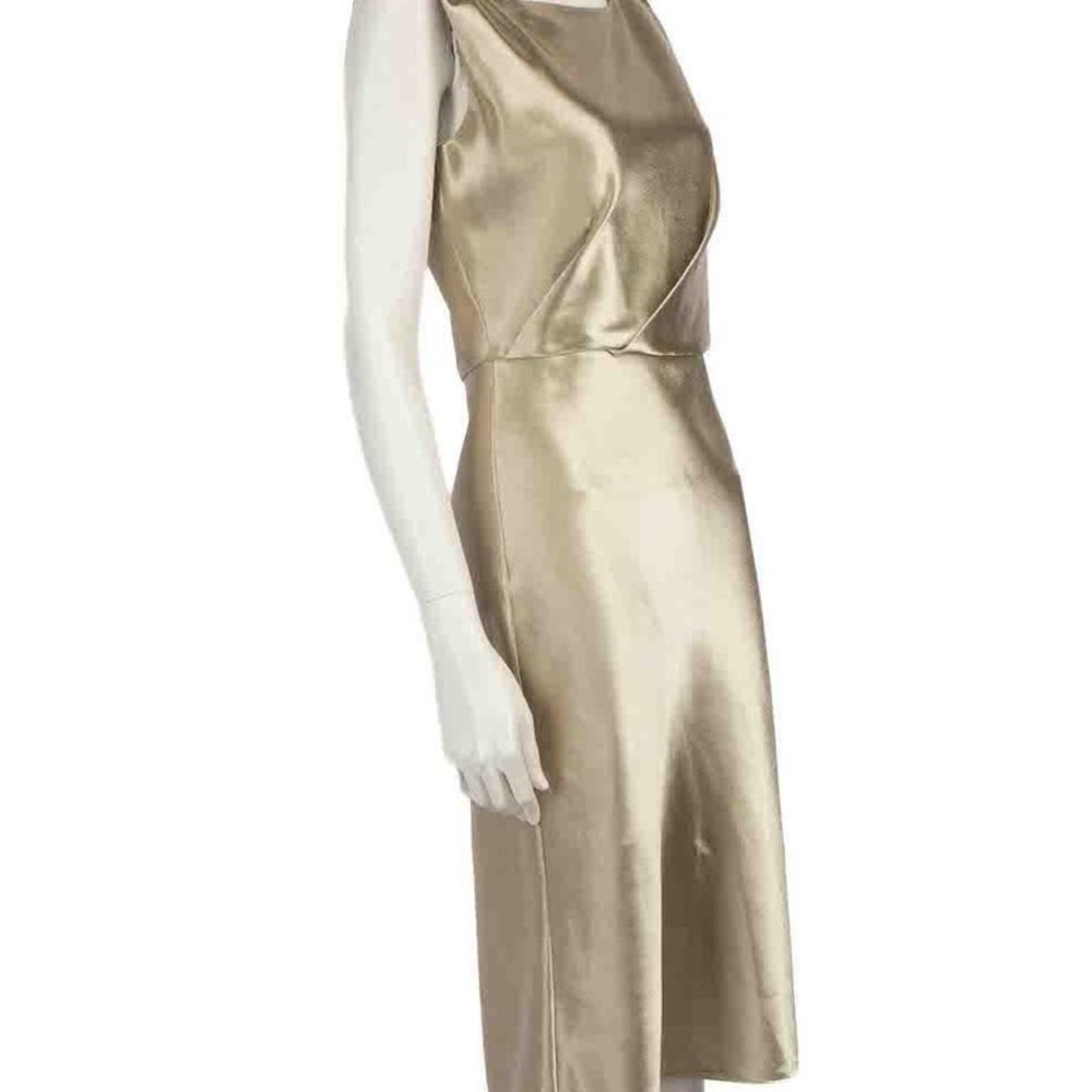Nili Lotan “Anne” Gold Midi Dress sz 8 $625 - Picture 6 of 15